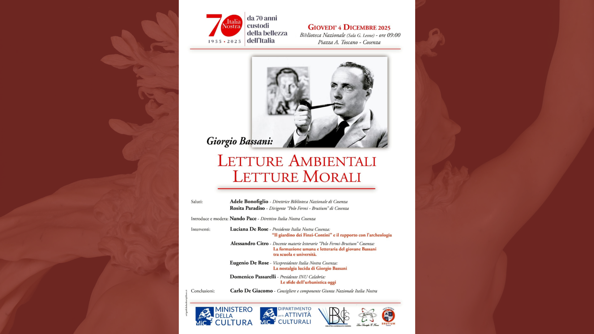 Giorgio Bassani: letture ambientali, letture morali